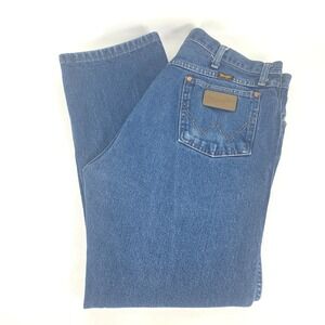 Wrangler‎ 13MWZ Cowboy Cut Jeans Mens 34x28 (38x29) Blue Denim Western Workwear